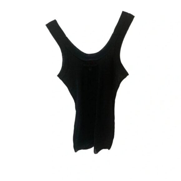 Jean Paul Gaultier Soleil Rare Vintage Black Mesh Tank Top XS - Picture 2 of 7
